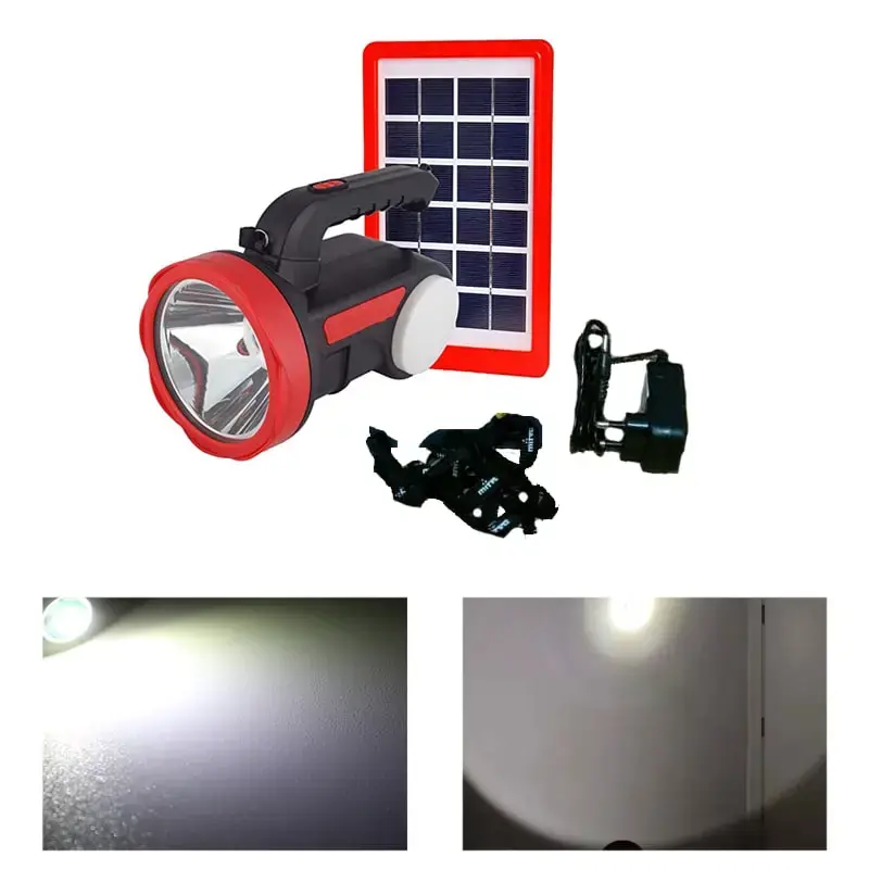 Limited Edition Mitva MS 344, 3W 3.7 V Solar Torch with Charger and Shoulder Strap, Plastic Body with Separate Solar Panel